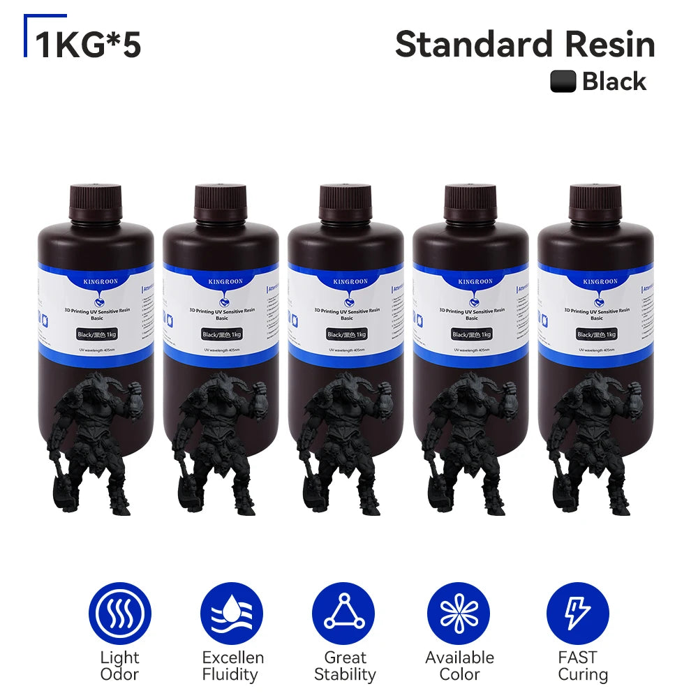 KEEPANG 5/10KG 405nm UV Standard Resin for 3D Printers Resin High Precision Water Washable LCD Printing Resin Material For Photo