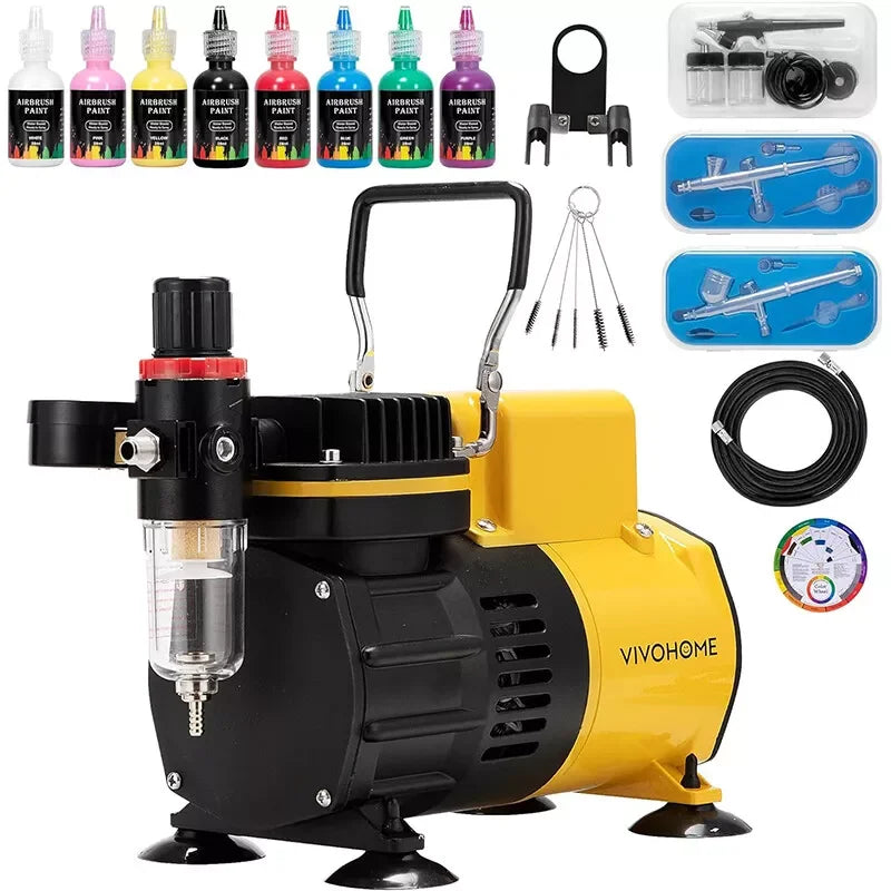Professional Airbrush Kit Set Airbrush Compressor Art Nail Tattoo Makeup Model