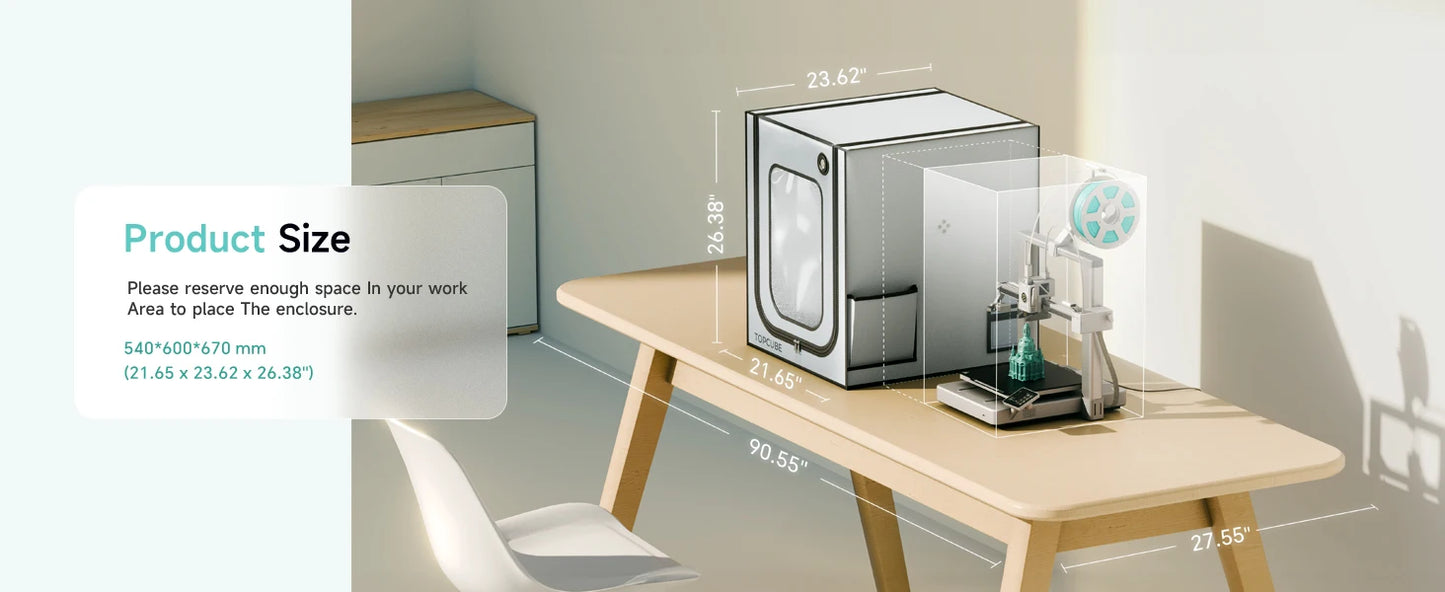 3D Printer Enclosure For Bambu A1 3D Printer fireproof 3D printer House Cover with LED light Constant Temperature