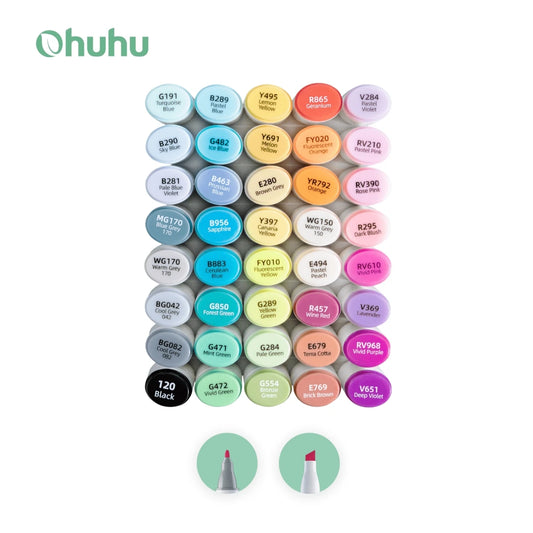 Ohuhu Oahu 40 Colors Marker Pen Set