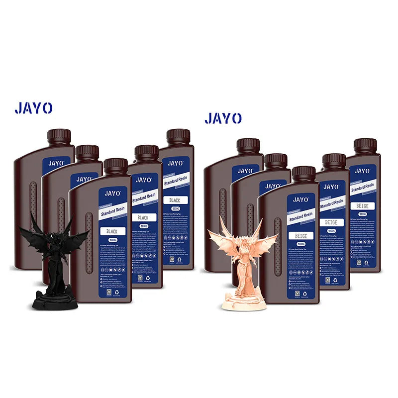 JAYO 3D Resin Water Washab/ABS-Like/Plant Based/Standard 10KG UV Photopolymer Resin Liquid 405nm For LCD 3D Printer Materials