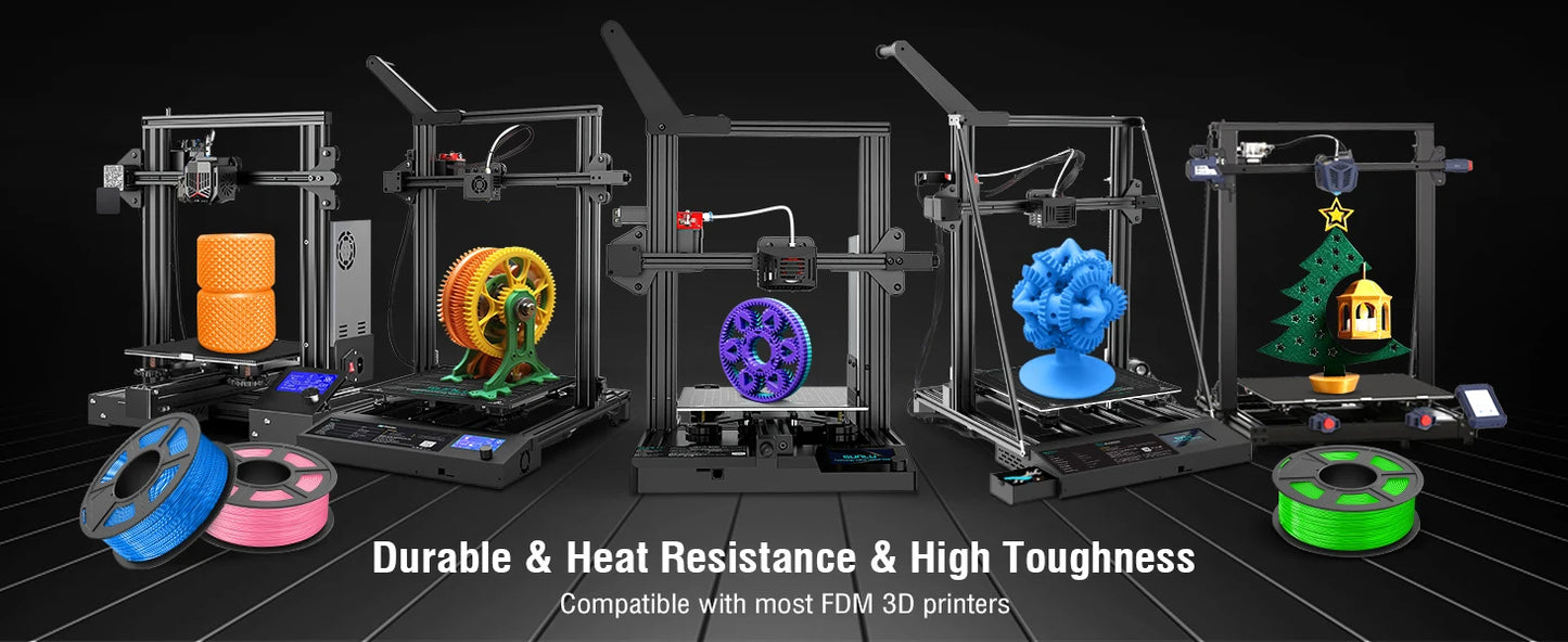 SUNLU 5KG 3D Filament PLA/PLA PLUS/PETG/ABS Filamnet 1.75mm 5Roll 1KG Neatly Wound 3D Printer Filament for 3D Printer