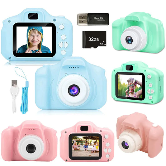 Kids Camera Toys Mini HD Digital Video Selfie Cameras Portable Outdoor Photography Educational Toy For Children