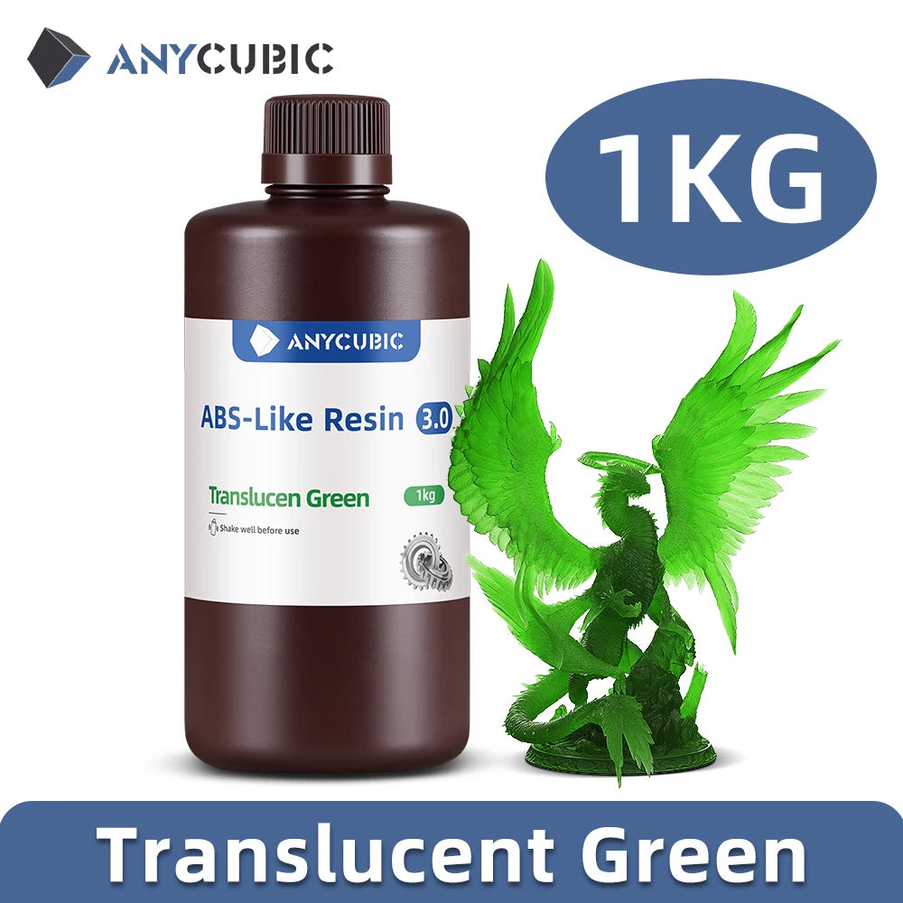 ANYCUBIC ABS-Like Resin 3.0 For LCD 3D Printer Highly Resilient Higher Accuracy with Lower Shrinkage Rate Minimal Odor Mono 4