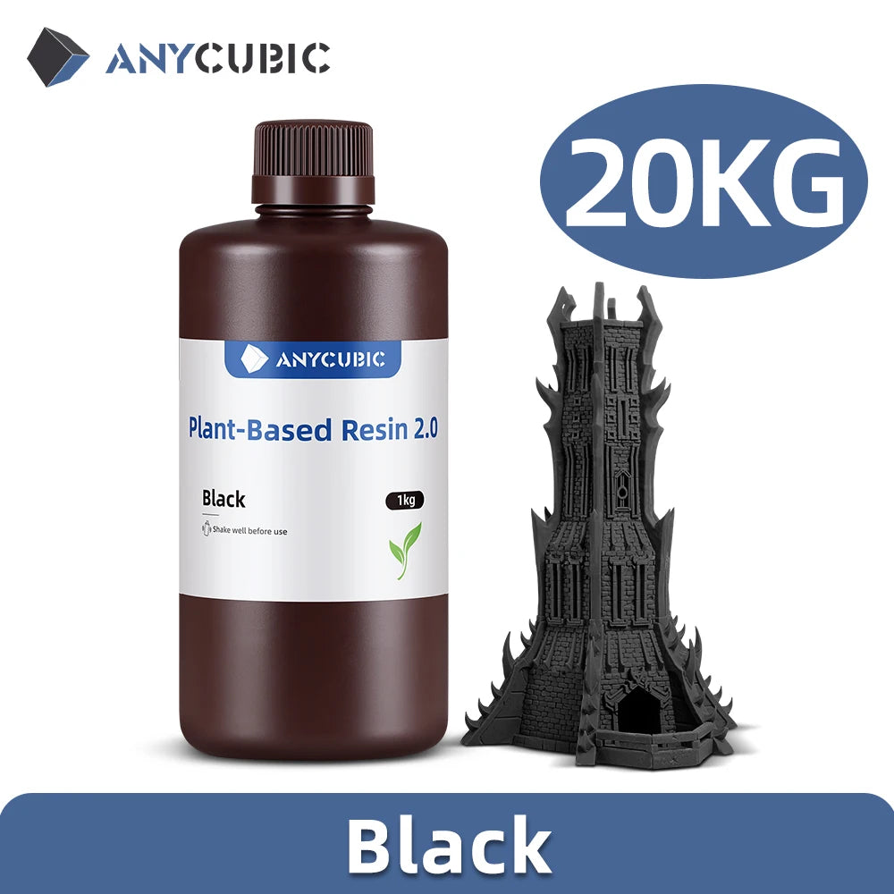 ANYCUBIC Resin ABS Pro 2/ Water Wash/ ECO Plant Resin 405nm UV Resin 10kg For LCD 3D Printer Material For Printing
