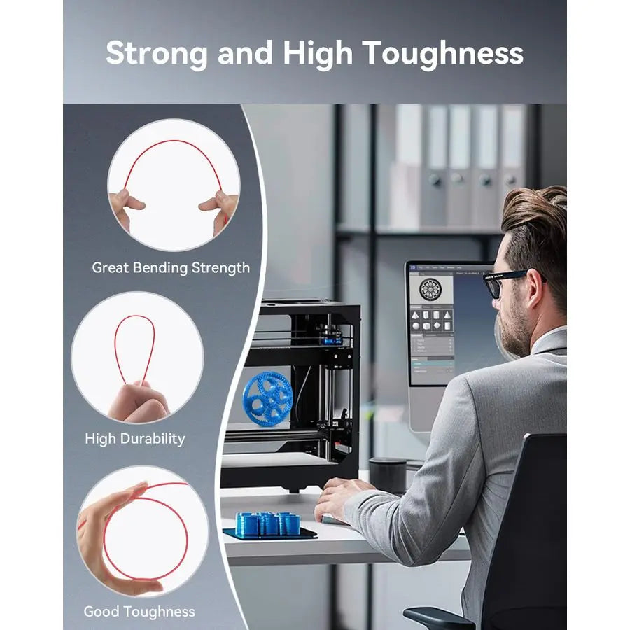 16 Color PETG Filament Bundle Multicolor, PETG 3D Printer Filament 1.75mm, Individually Vacuum Packed, 0.25kg per Spool, 4kg in