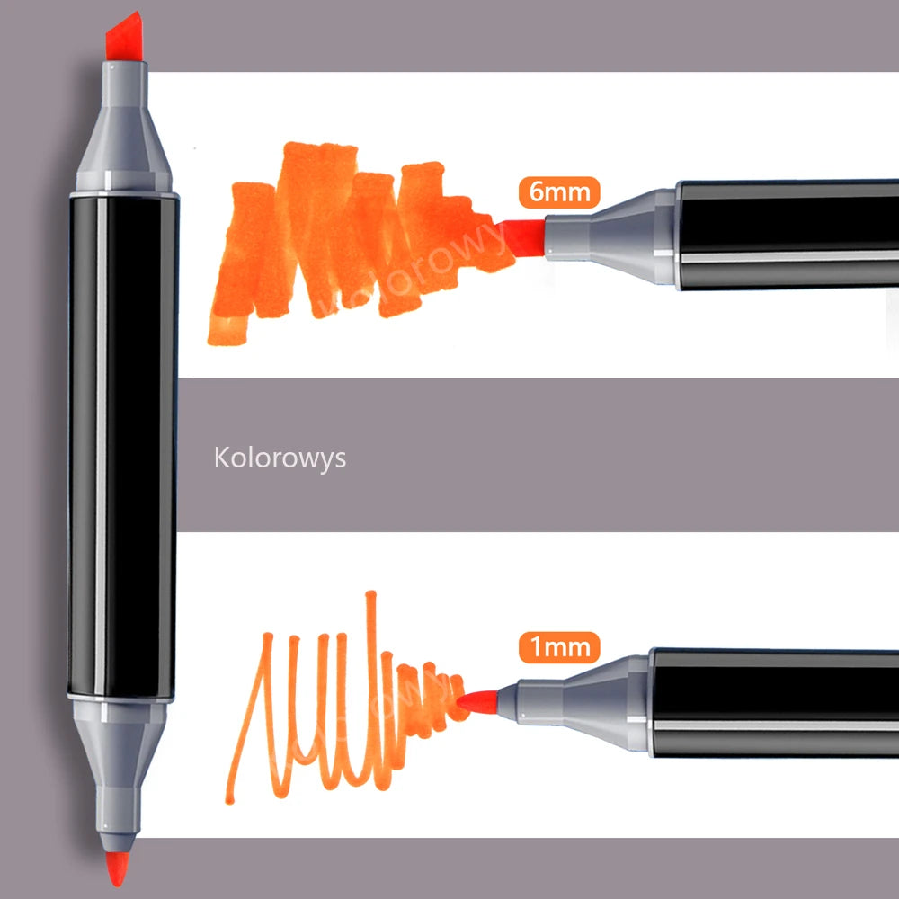 12-168 Colors Alcohol Markers Dual Tip Permanent Art Markers for Coloring, Illustrations, Sketching and Manga Markers Kids and adult
