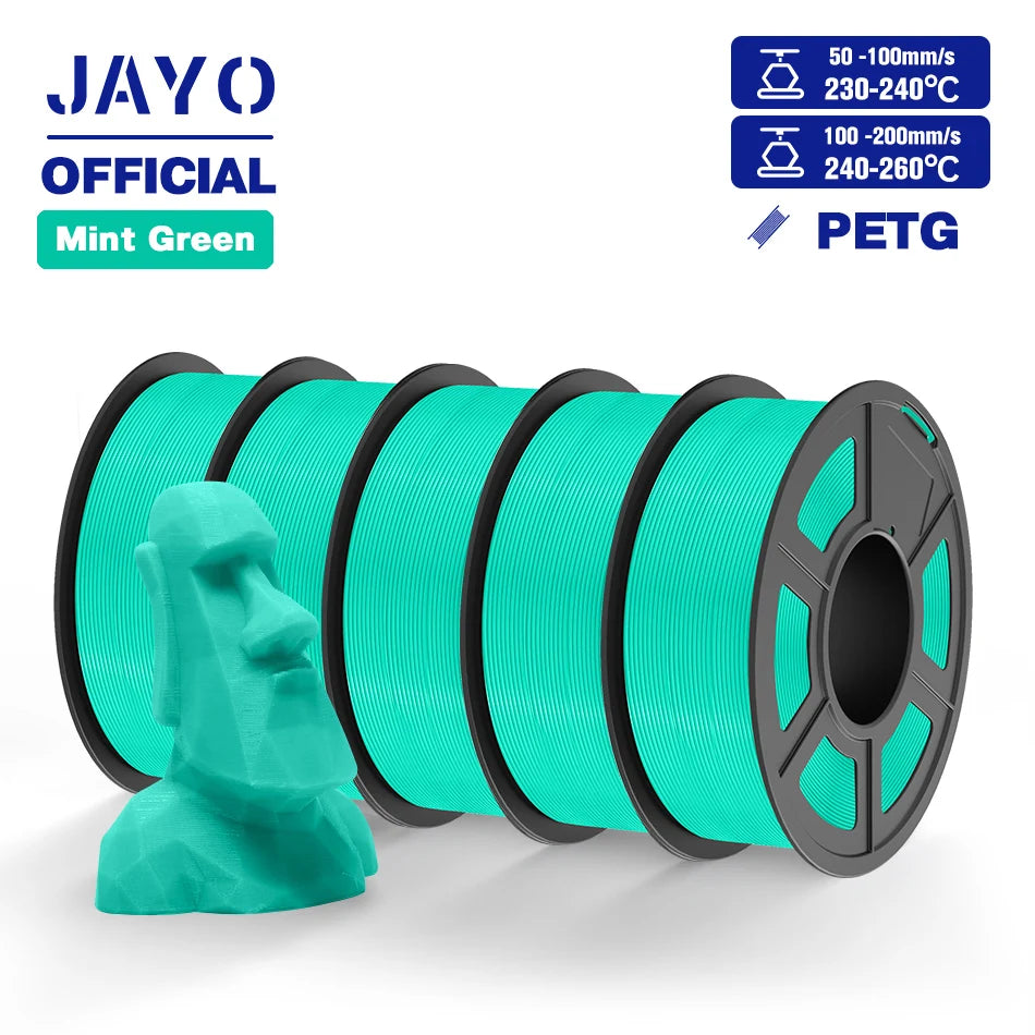 JAYO PETG Filamanet 1.75MM 5Rolls/set 3D Printer Filament PETG Neatly Wound 3D Printing Material For FDM 3D Printer