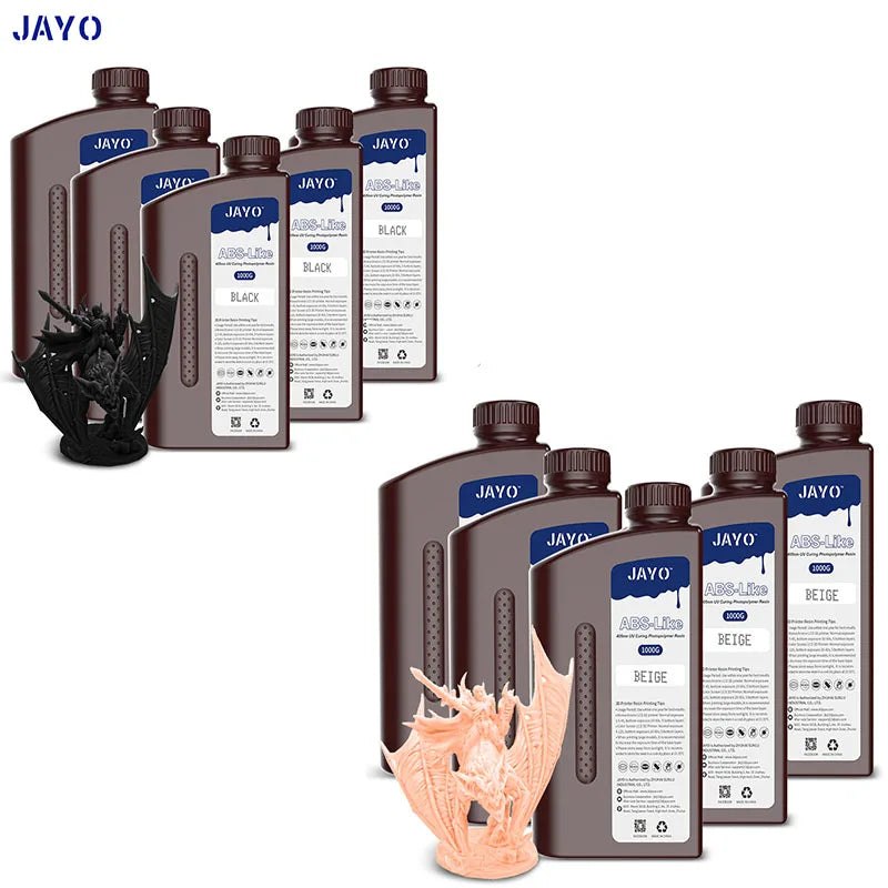 JAYO 3D Resin Water Washab/ABS-Like/Plant Based/Standard 10KG UV Photopolymer Resin Liquid 405nm For LCD 3D Printer Materials