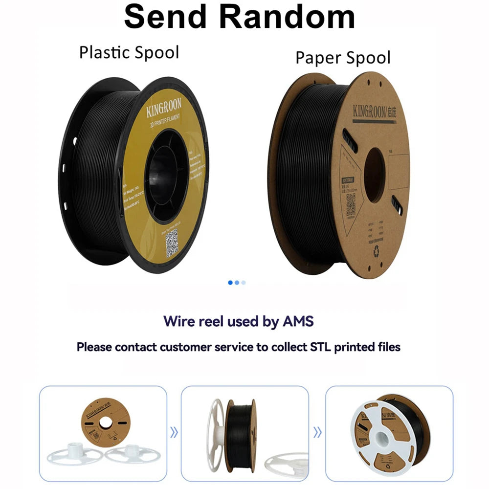 KINGROON 3D Printer PLA Filament 1KG 1.75mm High Quality 3D Printing Material Degradable Eco-friendly Plastic Standard 1 Rolls