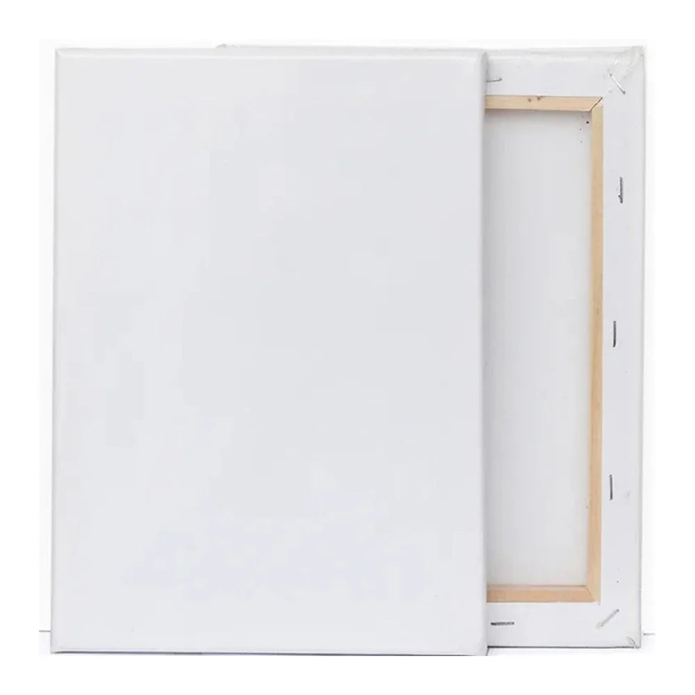 5pcs White Blank Square Artist Canvas Wooden Board Frame Cotton Artist Canvas Boards for Oil Painting Acrylic Watercolor