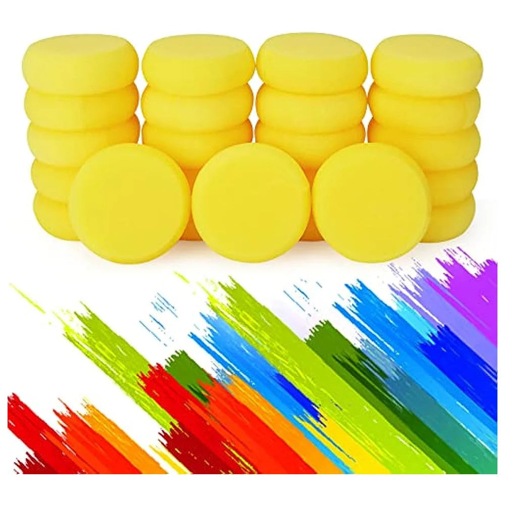 12pcs Painting Sponges, Round Watercolor Synthetic Sponge, Artist Sponge for Face Painting, Painting, Crafts, Pottery, Clay