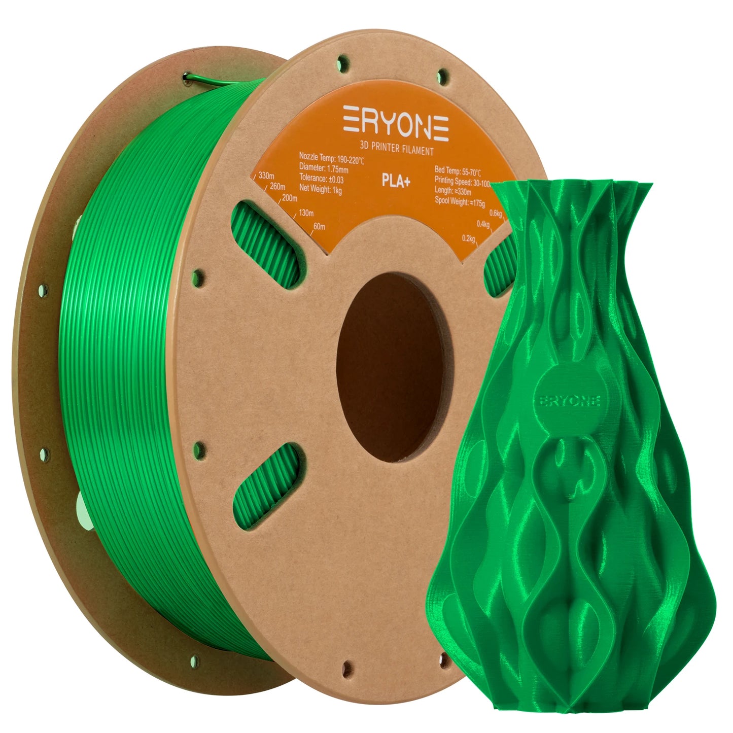 ERYONE 1KG PLA Plus Premium Filament 1.75mm 3D Print, Multicolor Available,1kg pla+ filament,1kg/spool