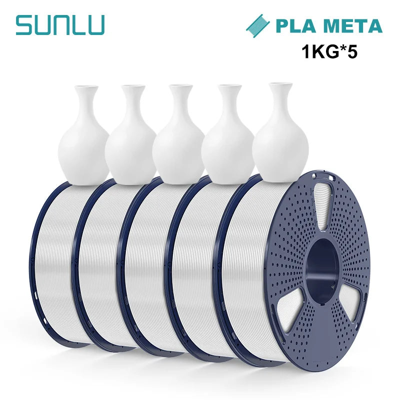 SUNLU PETG/PLA/PLA+/PLA Matte/PLA Meta 3D Printer Filament 5KG 1.75mm Neatly Wound Vacuum Packing 3D Printing Material Fast Ship