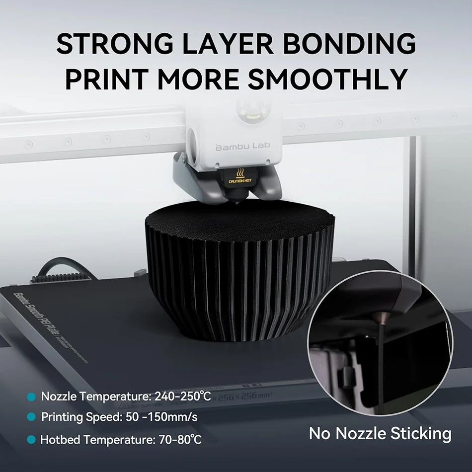JAYO PLA-CF 3D Printer Filament 1.75mm PETG-CF/PLA Carbon Fiber Filament High Toughness Heat-Resistant 3D Printing Materials