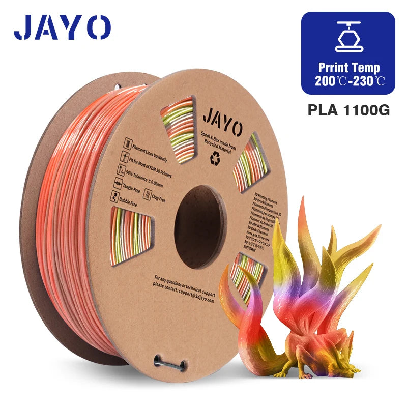 JAYO PLA/PETG/SILK/PLA Meta Filament 1Roll 3D Printer Filament 1.75mm 3d Filament PLA Printing Materials for 3D Printer&3D Pen