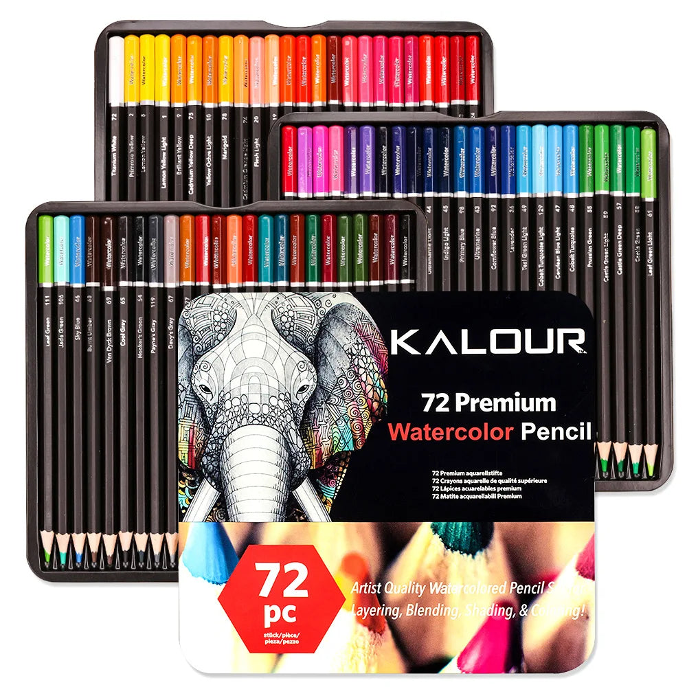 KALOUR Colour Pencil Set 50/72/120 Colors Acid-Free Non-toxic Break-Resistant Pen Tips Drawing Tools Art Supplies for Artist