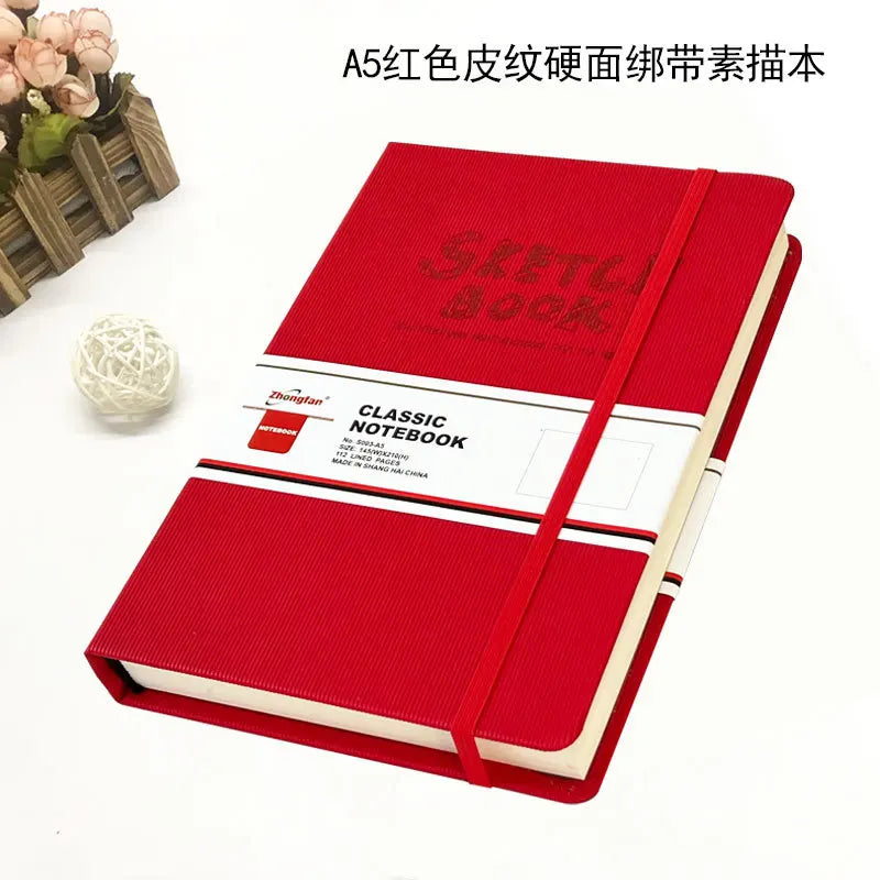 A4/A5 Super Thick Sketchbook 112 Sheets/224 Pages Writing Smoothly Not Easy Falling Pages for Watercolor Sketching Notes