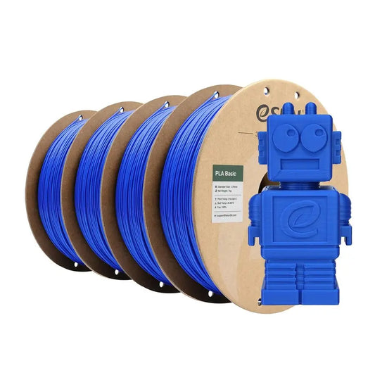 PLA Basic Filament 1.75mm, 3D Printer Filament High Speed PLA for Fast Printing, 1KG Spool, 4 Spools 3D Printer Filament, Blue