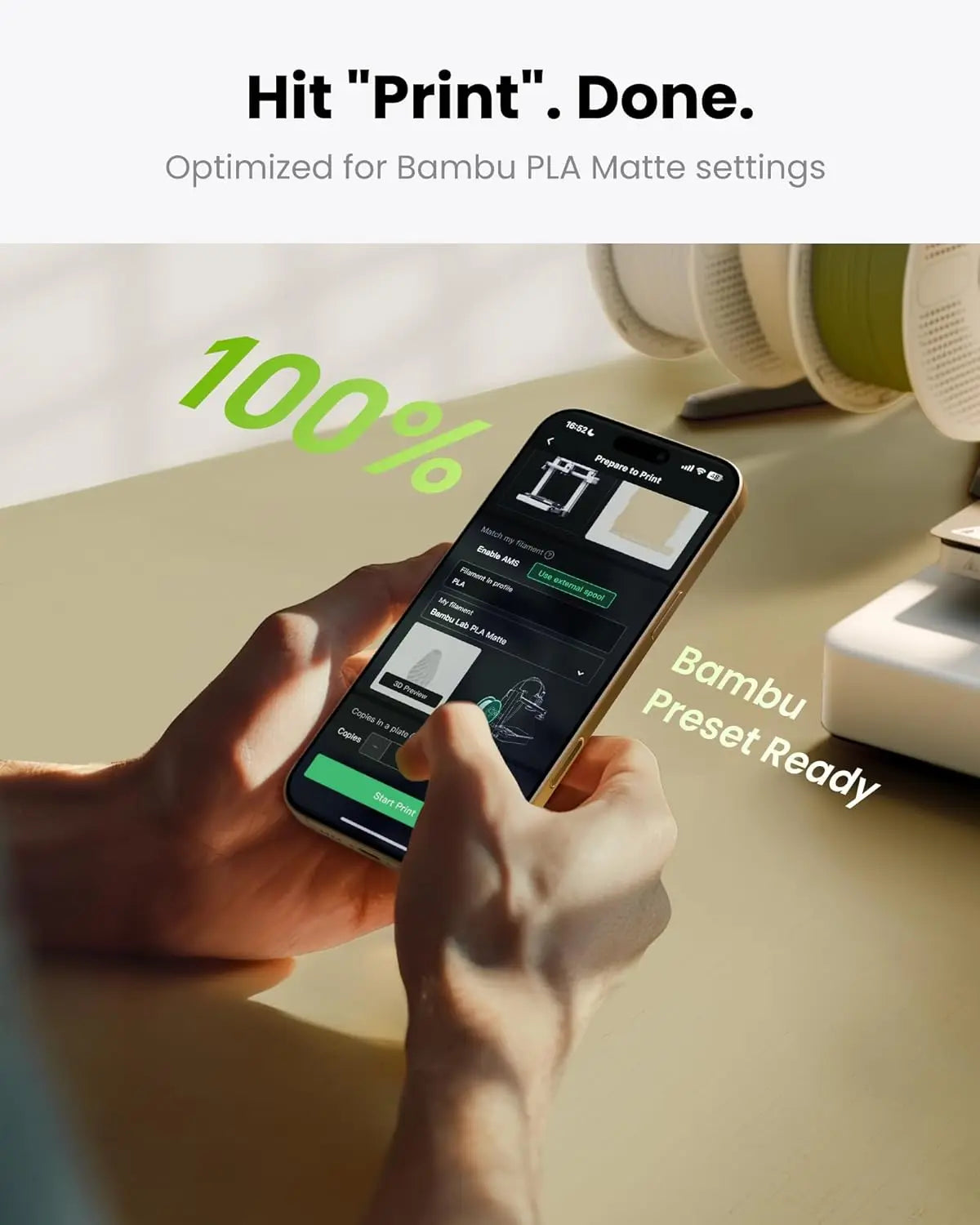 Matte PLA Filament 4-Pack (4kg/1.75mm) for Reusable Spools, Spool-Less Bulk Printing Material in Black and White