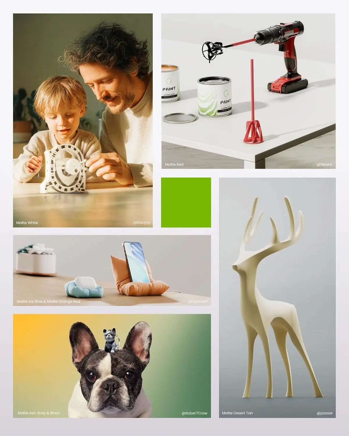 Matte PLA Filament 4-Pack (4kg/1.75mm) for Reusable Spools, Spool-Less Bulk Printing Material in Black and White