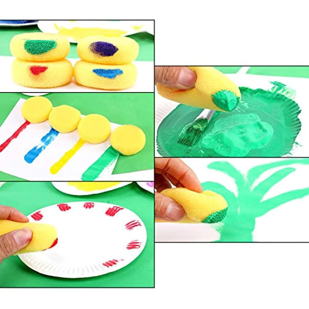 12pcs Painting Sponges, Round Watercolor Synthetic Sponge, Artist Sponge for Face Painting, Painting, Crafts, Pottery, Clay