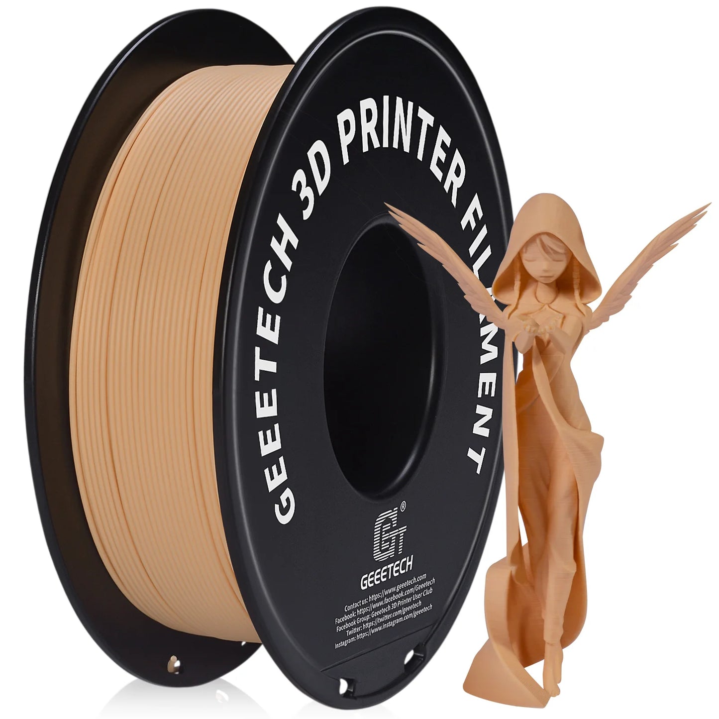 Geeetech Matte Filament PLA 1.75mm 1kg Spool (2.2lbs), 3d printer Material polylactic acid,  frosted texture, Vacuum packaging