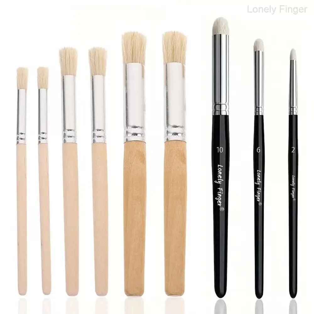 Miniature Paint Brushes Drybrush Set, Detail Paint Brushes for Acrylics, Watercolor, Figurines Model, Face Painting,