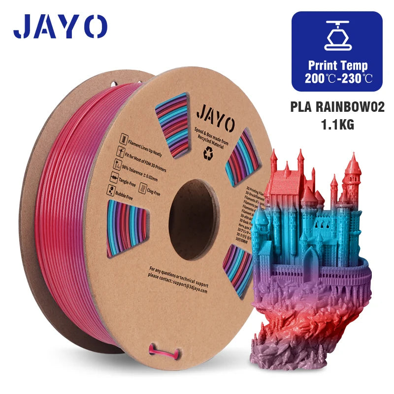 JAYO PLA/PETG/SILK/PLA Meta Filament 1Roll 3D Printer Filament 1.75mm 3d Filament PLA Printing Materials for 3D Printer&3D Pen