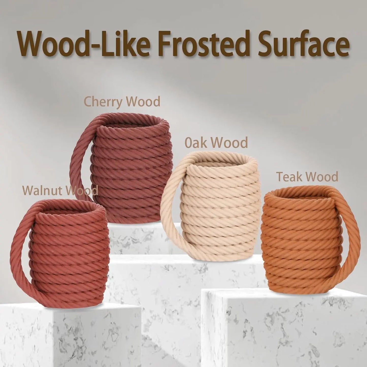 30% Real Wood Fiber 3D Printer Filament Bundle, 3 D PLA Printing Print Filament 1.75 mm, +/-0.03mm & 2.2 lbs, Walnut, Oak