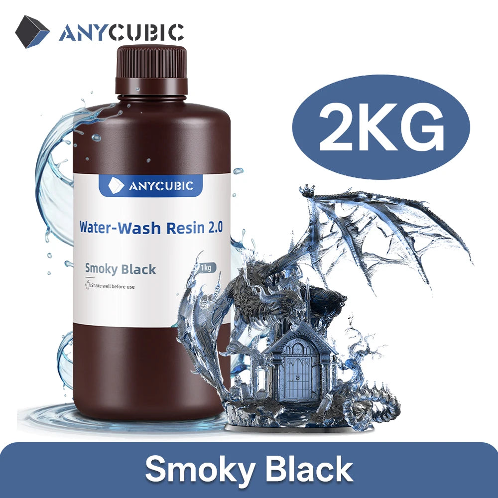 ANYCUBIC Water-Wash Resin For LCD 3D Printer High Precision Low Odor Low Viscosity 3D Printing Standard Photopolymer