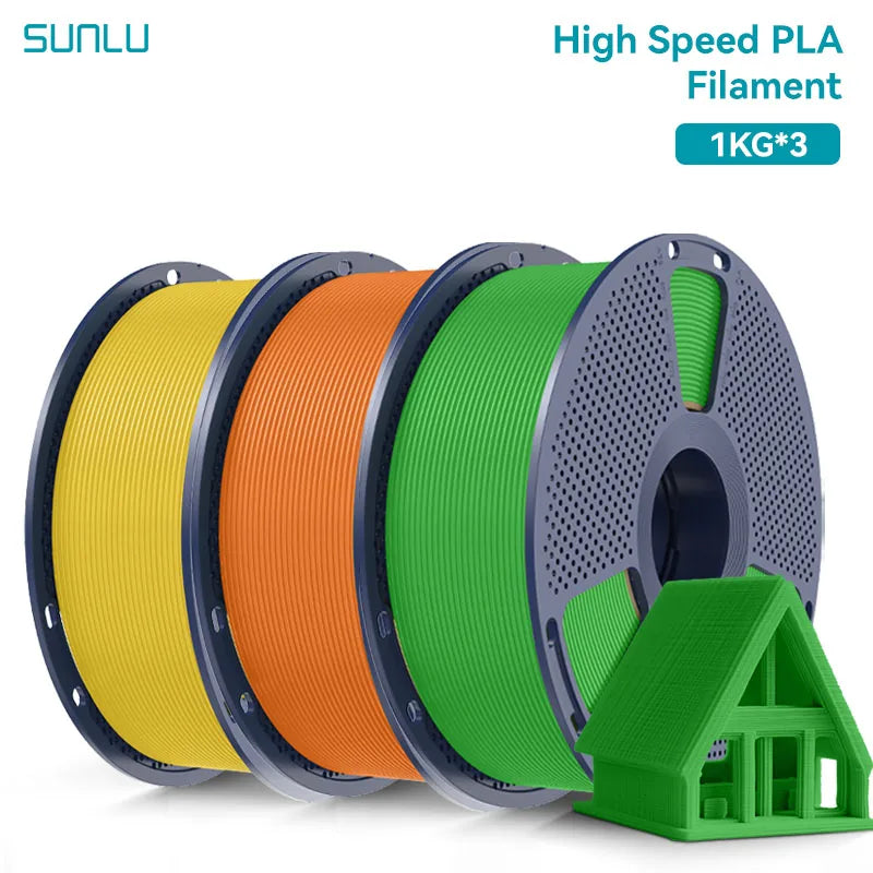 SUNLU 3KG High Speed PLA/Matte PLA/Matte PETG Filament 1.75mm 1kg Spool Neatly Wound Filament Fit Most FDM 3D Printers