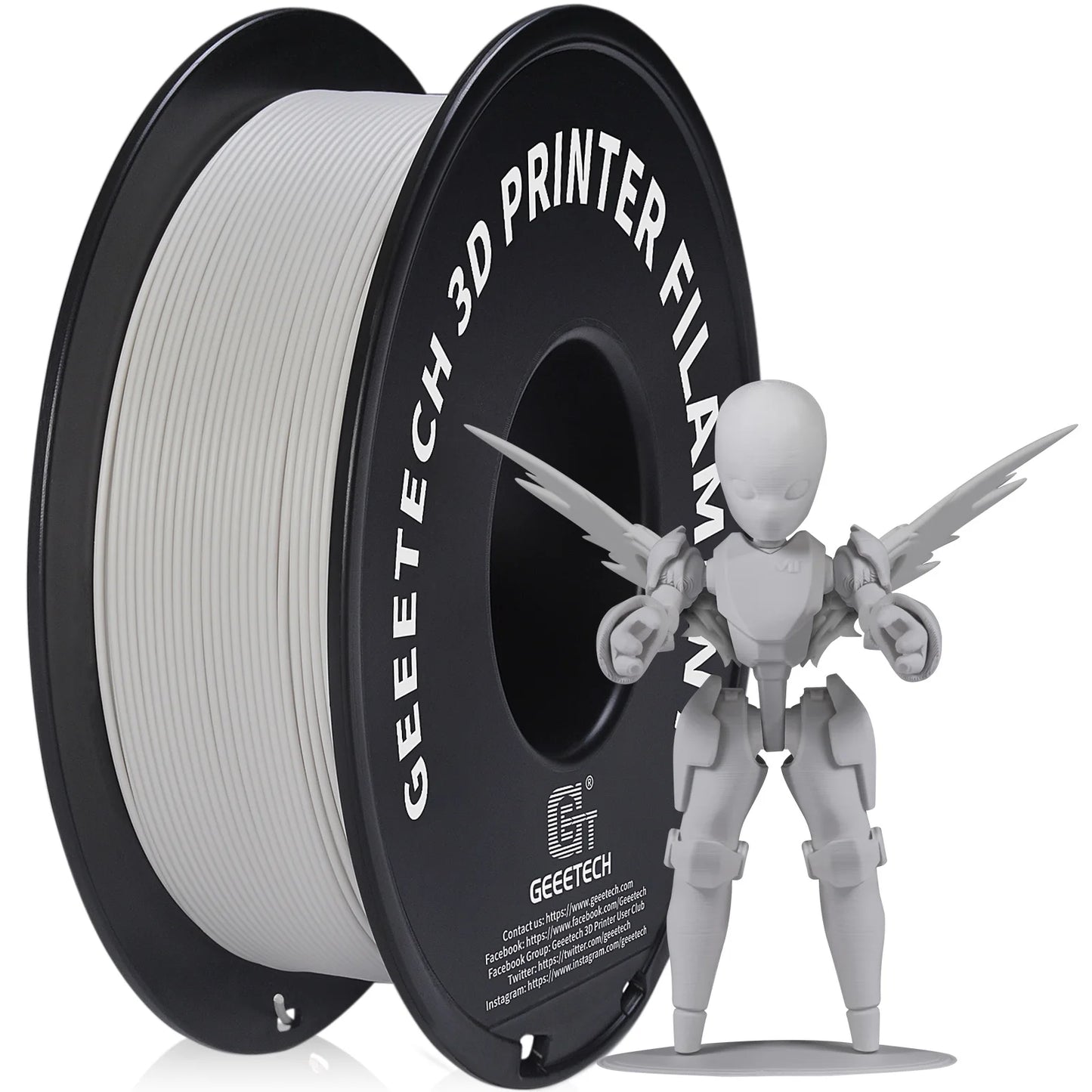Geeetech Matte Filament PLA 1.75mm 1kg Spool (2.2lbs), 3d printer Material polylactic acid,  frosted texture, Vacuum packaging