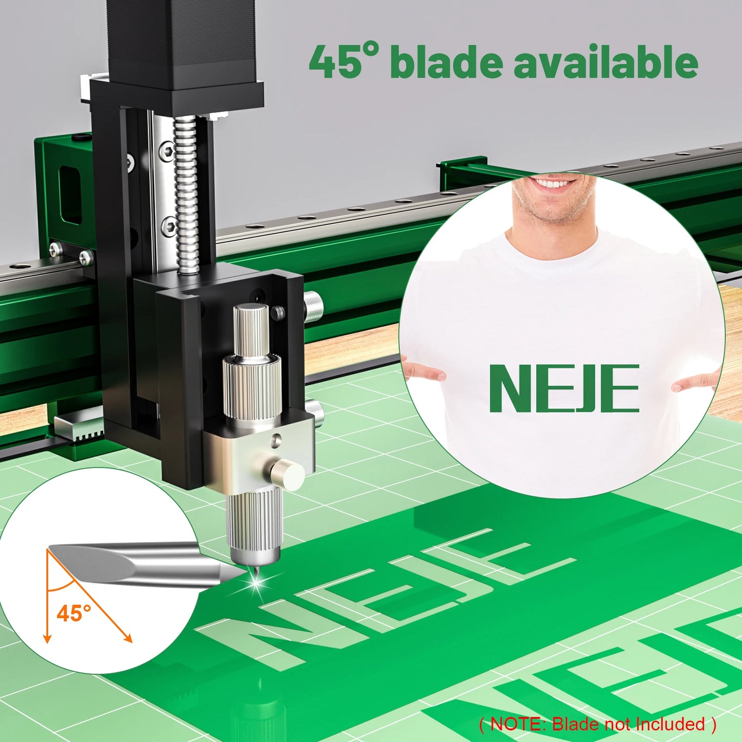 NEJE 4 MAX E80 120W DIY Industrial 4-Axis CNC Laser Engraver Plotter Wood Cutter 3D Printer Router Metal Engraving Tool