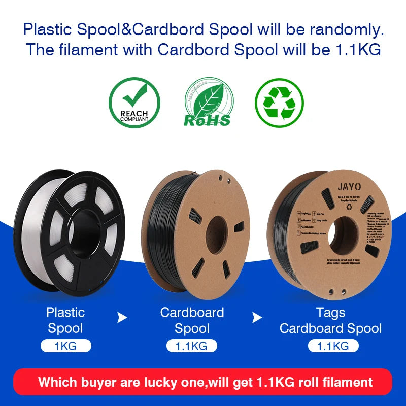 JAYO PLA/PETG/SILK/PLA Meta Filament 1Roll 3D Printer Filament 1.75mm 3d Filament PLA Printing Materials for 3D Printer&3D Pen