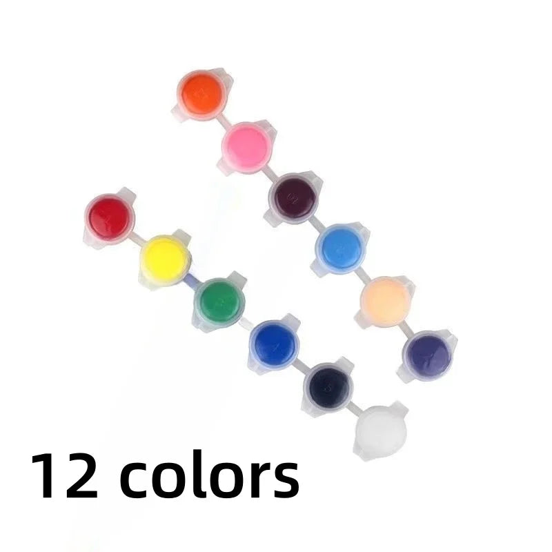 3mL, Acrylic Pigment for Student Art, Graffiti Painting, DIY Pigment, Hand Painted Walls, 12 Colors