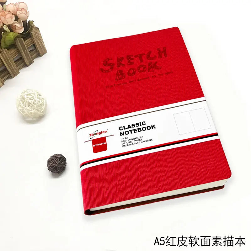 A4/A5 Super Thick Sketchbook 112 Sheets/224 Pages Writing Smoothly Not Easy Falling Pages for Watercolor Sketching Notes