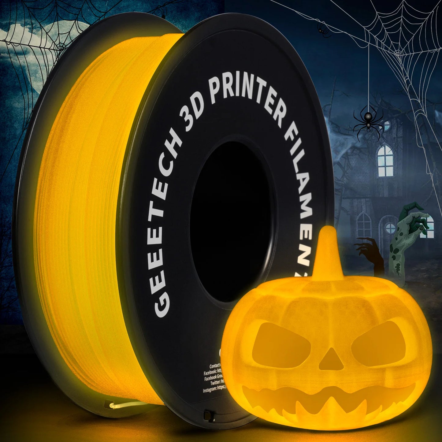GEEETECH Luminous PLA Filament for 3D Printer 1.75mm 1kg Glow in the Dark Plastic PLA 3D Printing Materials Wholesale