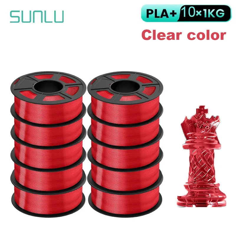 SUNLU 10KG 3D Filament PLA /PLA PLUS Filament 10kg 22 lbs 1.75mm 3D Printer Filament Environmentally friendly High strength PLA