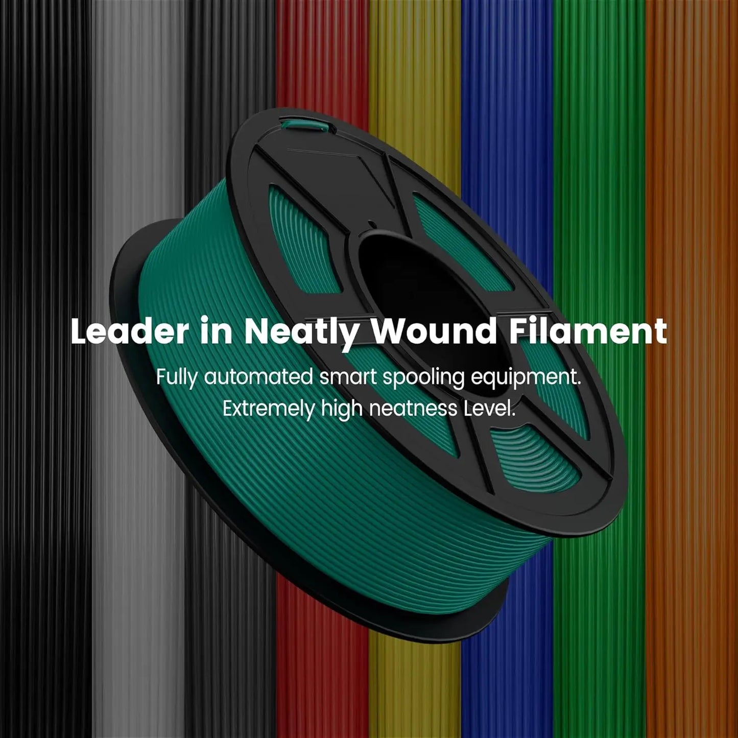 JAYO 3D PLA Filament 1.75mm +/-0.02mm PLA 3d Printer Filament  For Bambu FDM 3D Printer Neatly Wound 3D Printing Materials