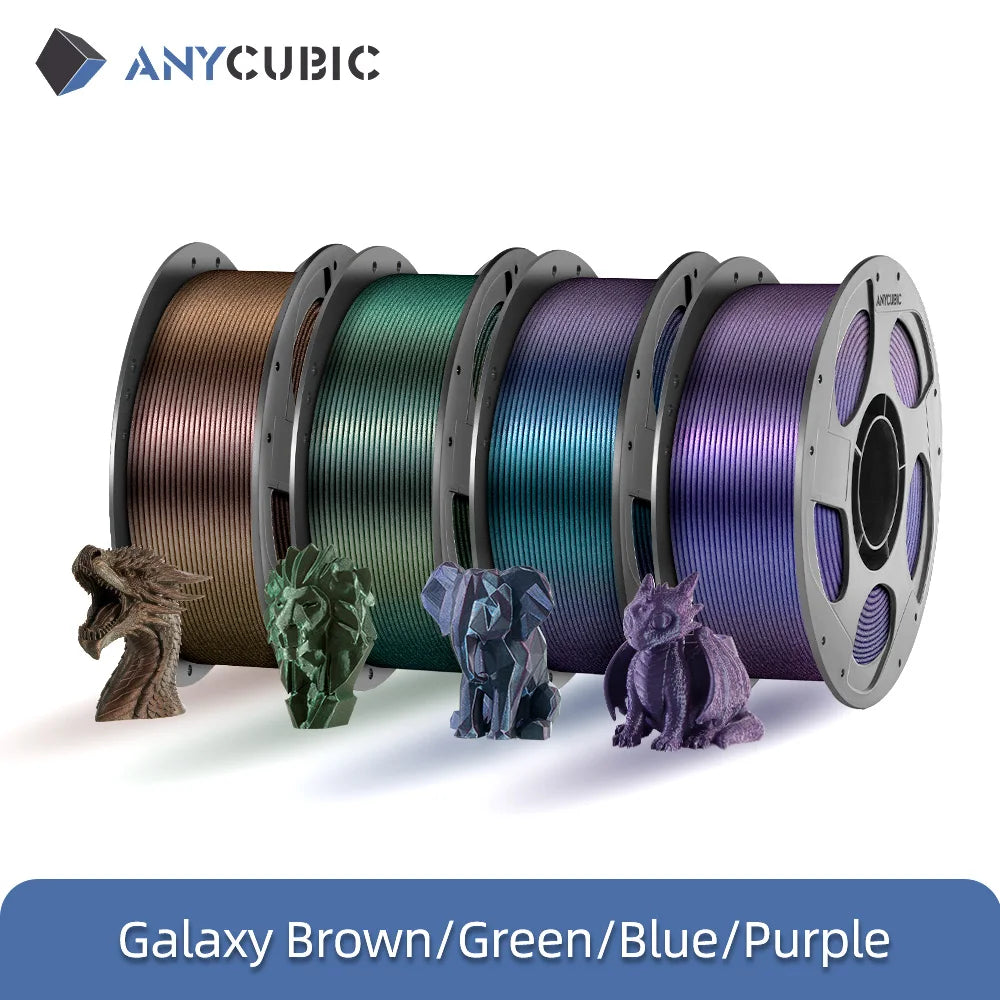 ANYCUBIC PLA Galaxy Filament Starry Effcet 3D Printer Filament Dynamic Colors PLA FDM Kobra 3 combo S1 Combo Printing Filament