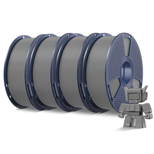 4KG High Speed PLA Filament 1.75mm, 30mm s 600mm s Print Range, 3D Printer Filament 4kg, 1kg per Spool, Pack of 4, 4 Colors, Gre