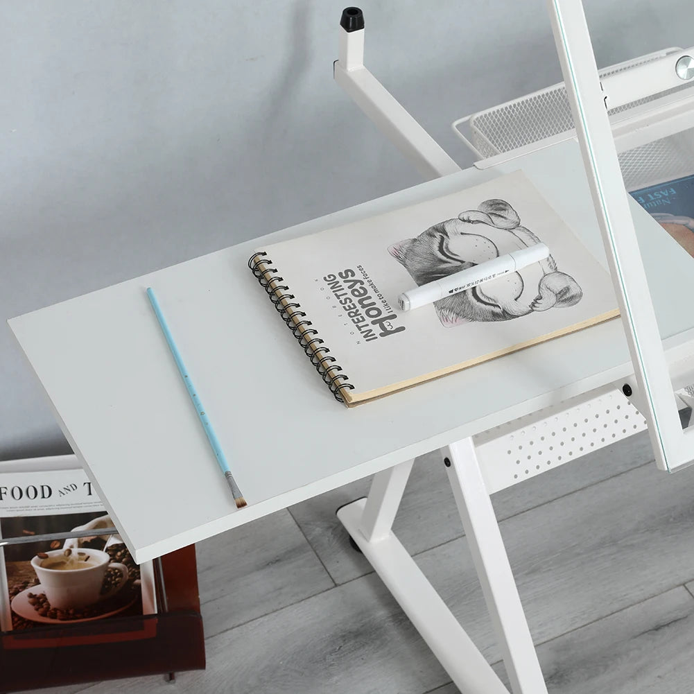 Drafting Printing Table Drawing Desk With Chair Printing Table For Reading Writing Painting Versatile Art Craft Work Station