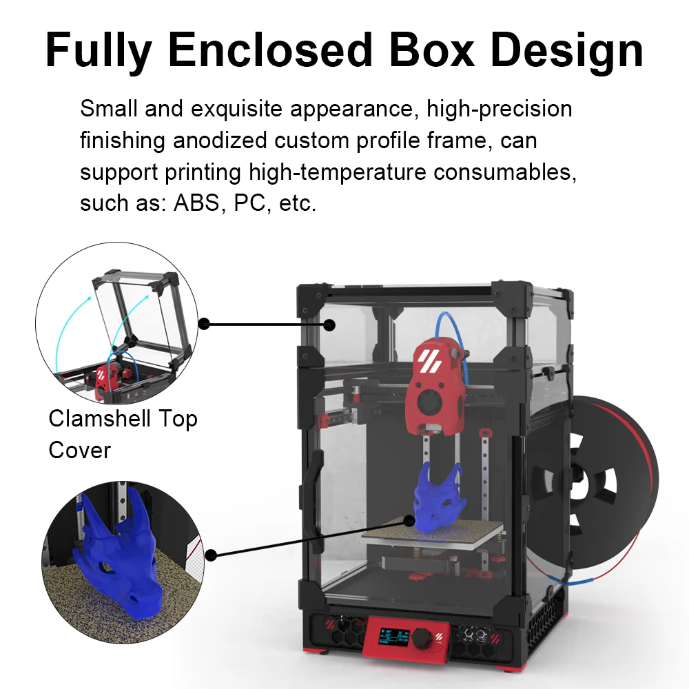 FYSETC Voron V0.2 Pro R1 Corexy Full Kit Upgraded 3D Printer Kit with Enclosed Panels and Printed Parts Impresora 3D Voron 0.2