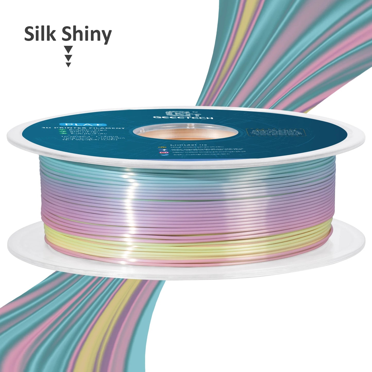 GEEETECH 3d Silk PLA Filament 1kg1.75mm Spool Wire For 3D Printer Material,Safety, Vacuum packaging, special color, Bubble free