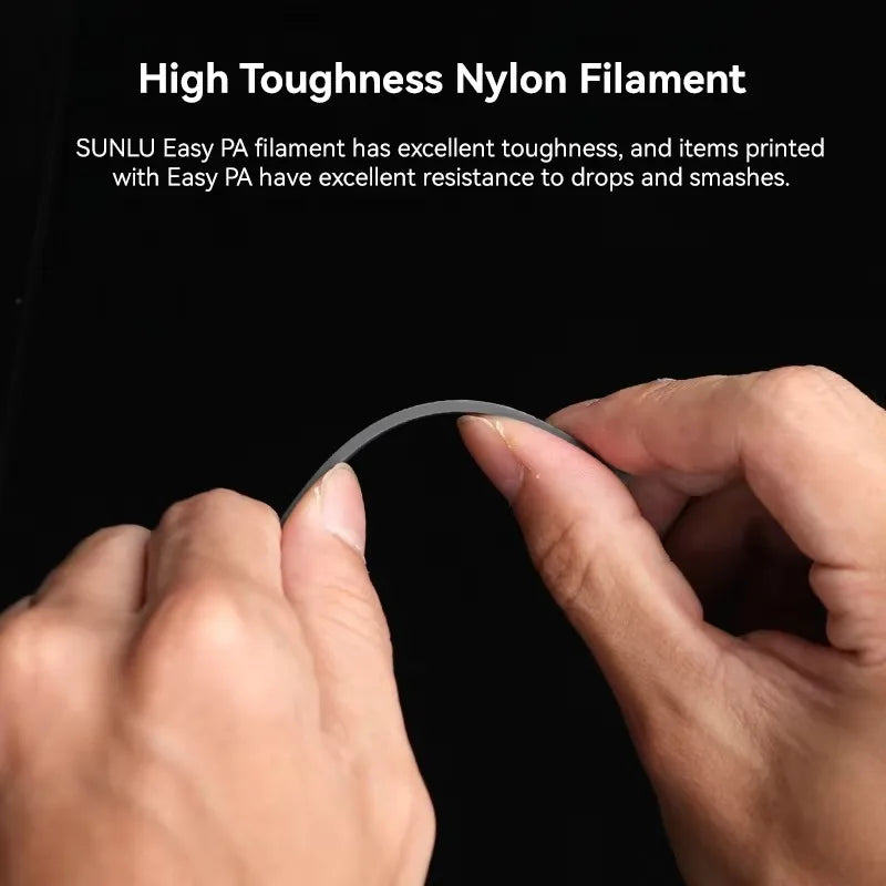 SUNLU 3KG Easy-PA/PA6-CF/ PA12-CF Filament 1.75mm 1KG Spool Carbon Fiber-Textured Nylon Filament for Industrial Parts&3D Printer