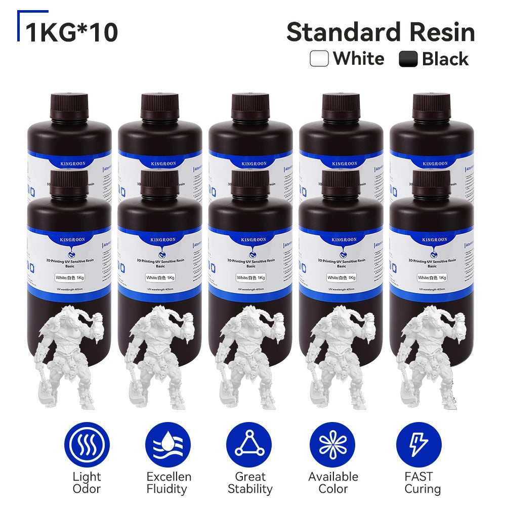 KEEPANG 5/10KG 405nm UV Standard Resin for 3D Printers Resin High Precision Water Washable LCD Printing Resin Material For Photo