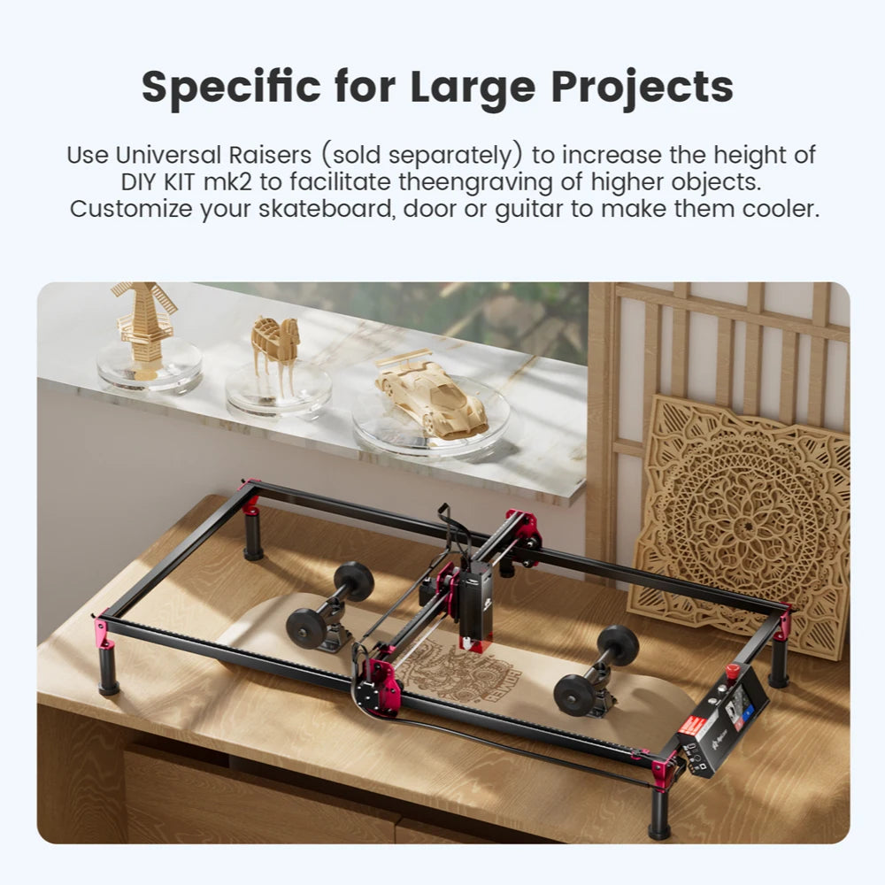 Laser Engraver with Air Pump10W Output Laser Engraving Cutting Tool for Metal Colorizing, Wood, Acrylic, Leather Emergency Stop