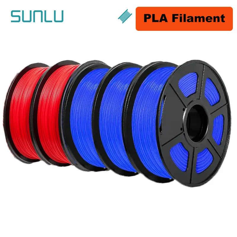 SUNLU 5KG 3D Filament PLA/PLA PLUS/PETG/ABS Filamnet 1.75mm 5Roll 1KG Neatly Wound 3D Printer Filament for 3D Printer
