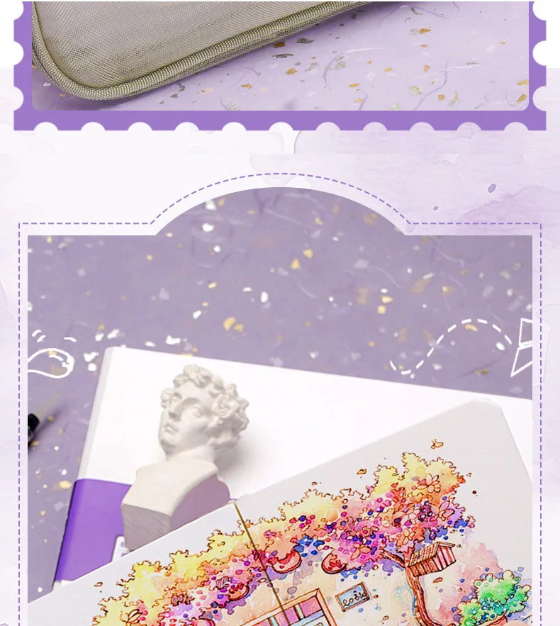 Watercolor paper drawing book thick paper GSM300g mini square portable pocket book sketch cotton pulp watercolor painting book